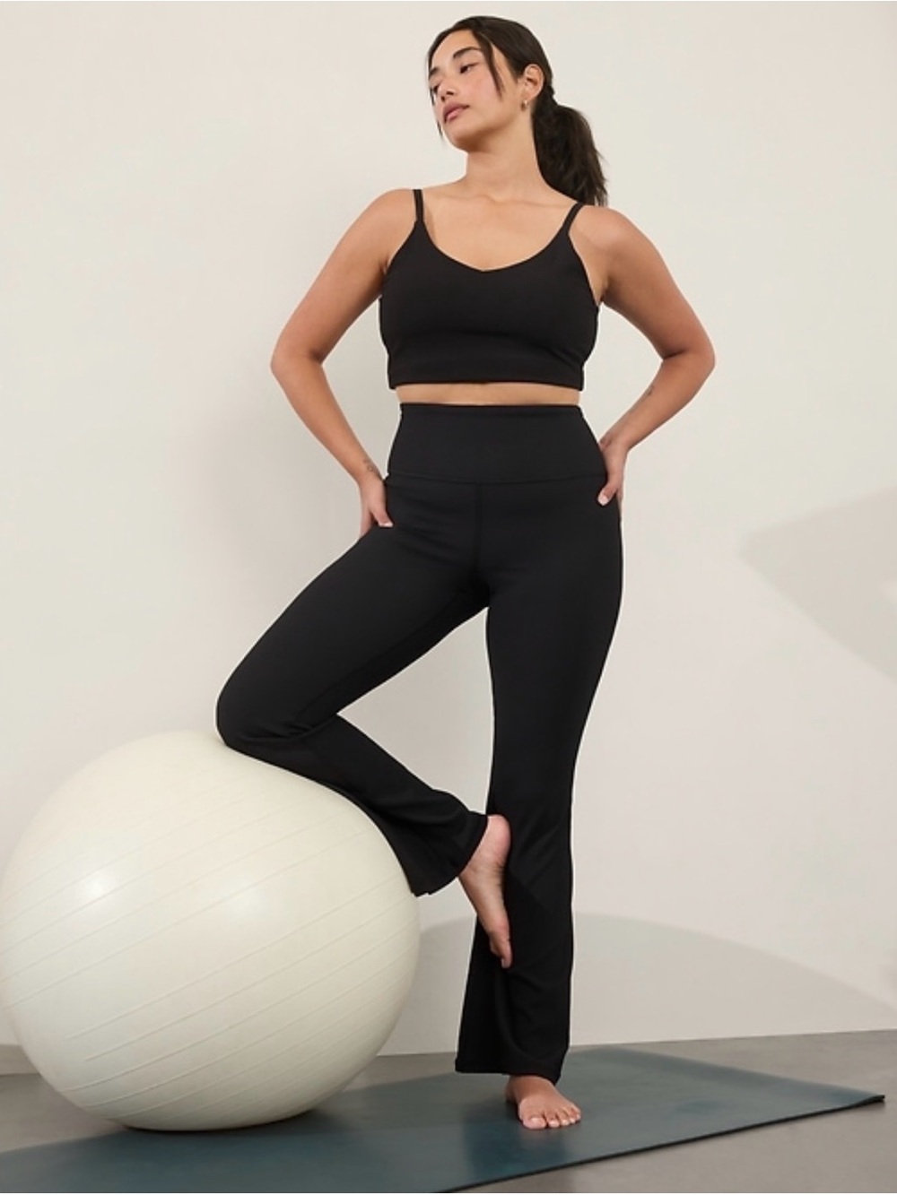 like new Elation Ultra High Rise Rib Flare Pant Athleta